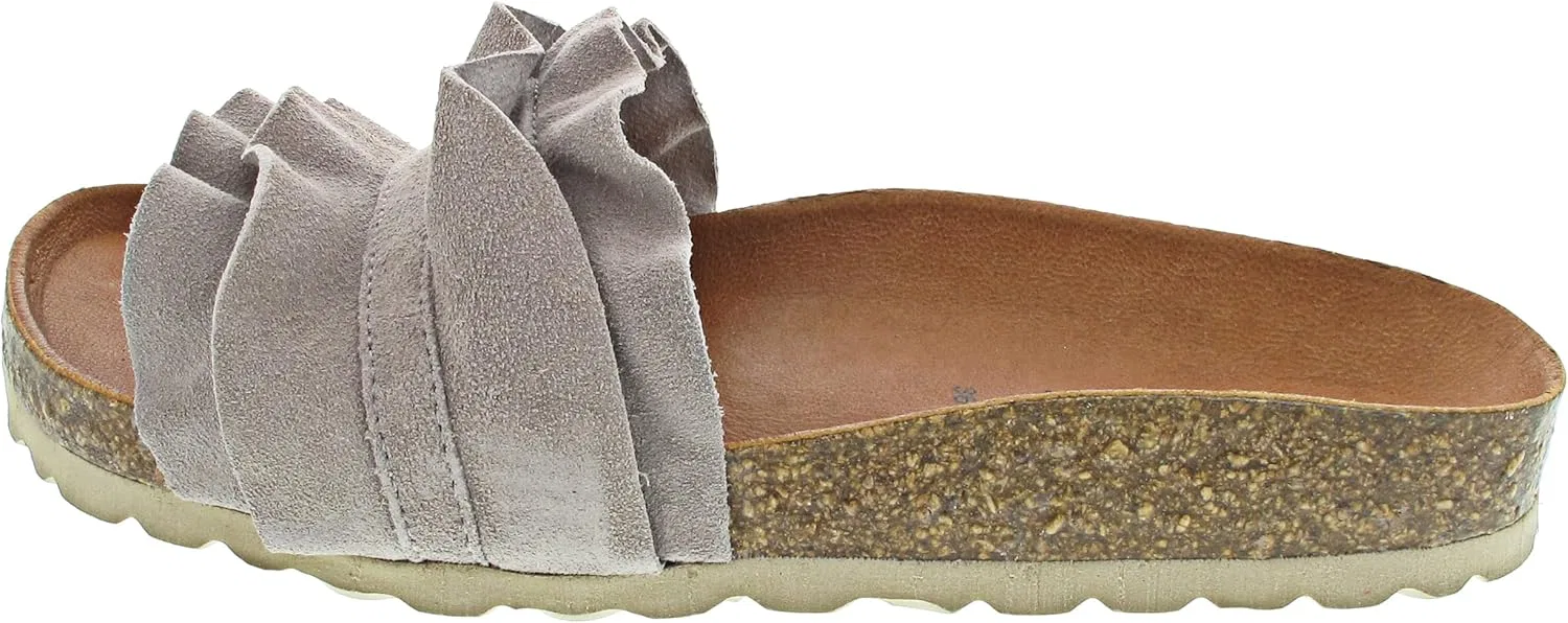 Сандалии VERBENAS Rocío Serraje Volante Fuego, Gray