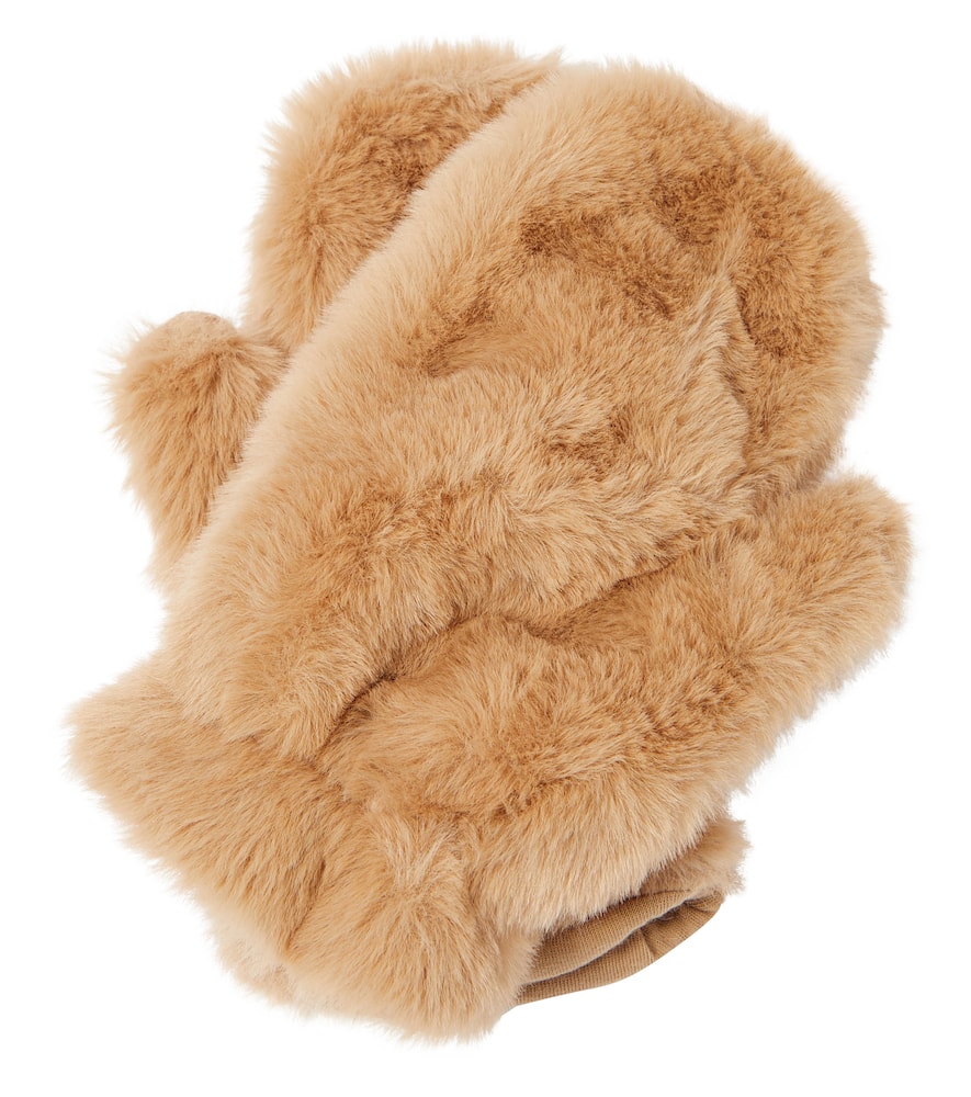 

Искусственные меховые варежки Il Gufo, Camel