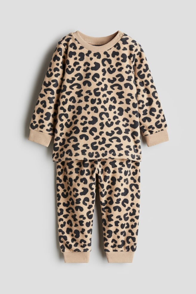 

Флисовая пижама H&M, бежевый