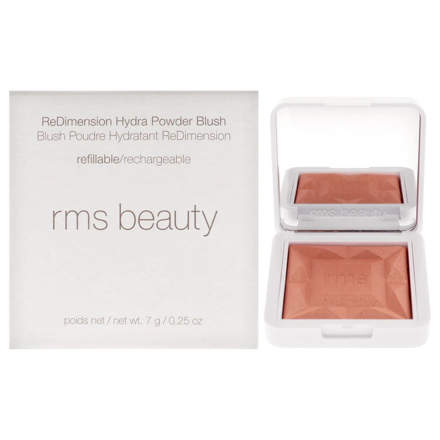 Румяна ReDimension Hydra Powder Blush - Crystal Slipper от RMS Beauty для женщин - 0,25 унции (многоразовый блок)
