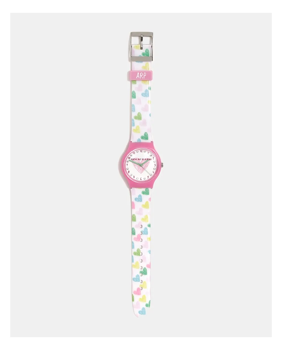 

Часы FLIP AGR379 с разноцветными сердечками Agatha Ruiz de la Prada, мультиколор