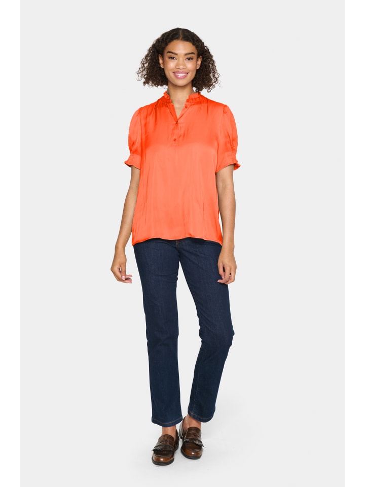 

Рубашка прямого кроя VeeniSZ с длинными рукавами цвета Tigerlily. SAINT TROPEZ