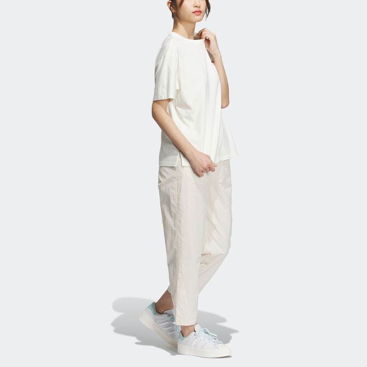 Футболка с короткими рукавами и круглым вырезом в рубчик «Off White» Adidas Originals — фото 4