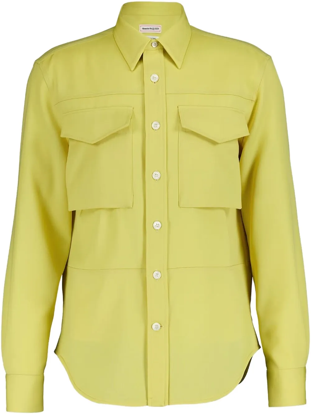

Шерстяная рубашка Alexander McQueen, желтый