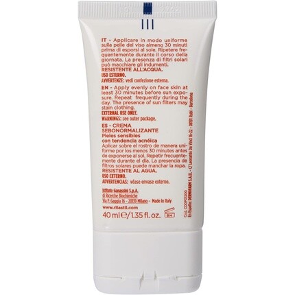 Крем для лица SPF RILASTIL Acnestil Sebo-Normalizing Cream смягчающее и матирующее действие Anti-Erythm Acneica + — фото 2