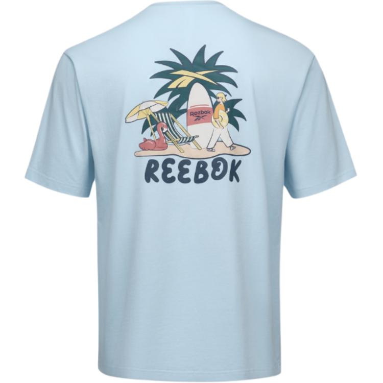 

Футболка унисекс светло-голубая Reebok