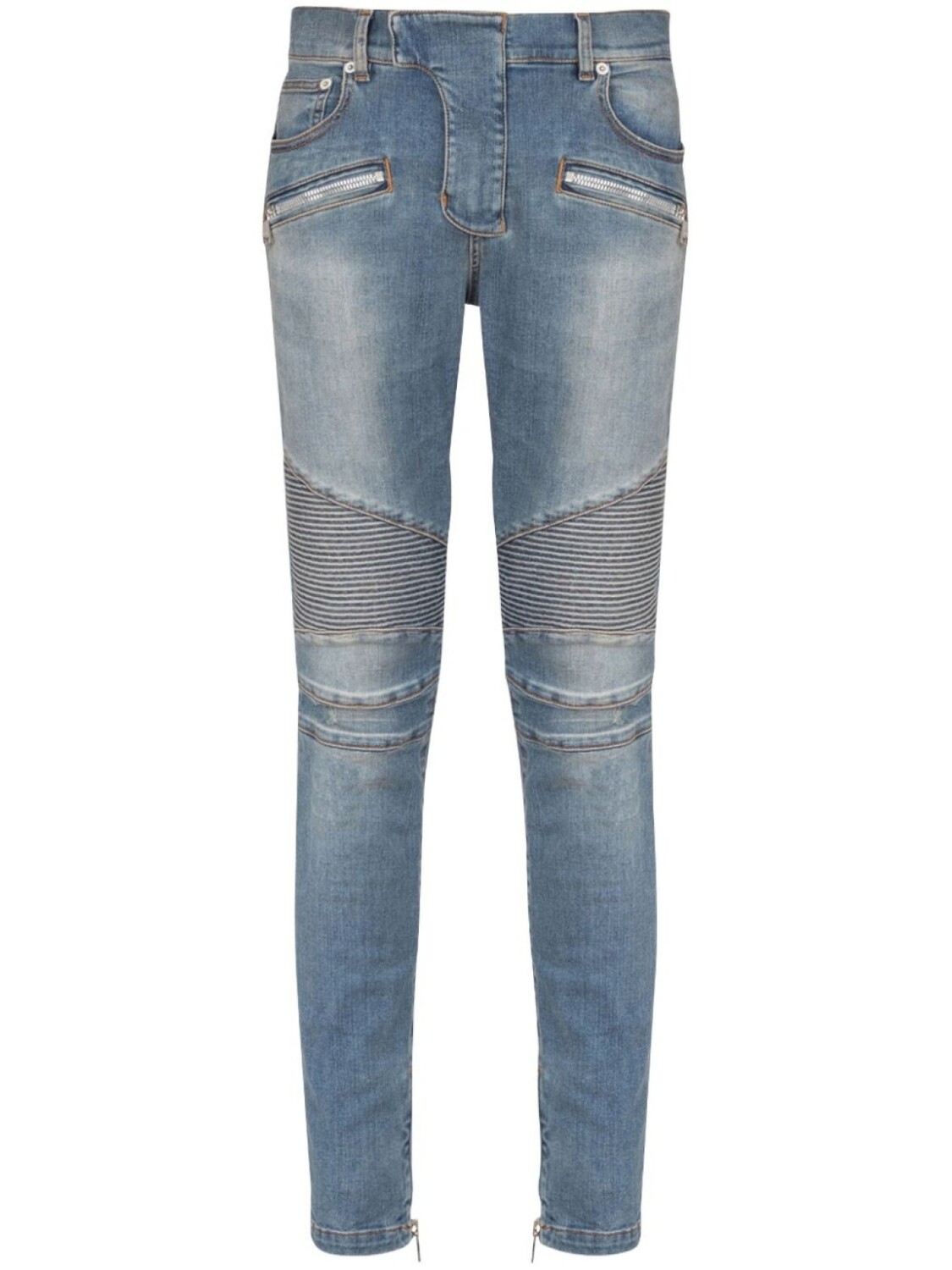 

Balmain джинсы в байкерском стиле, синий