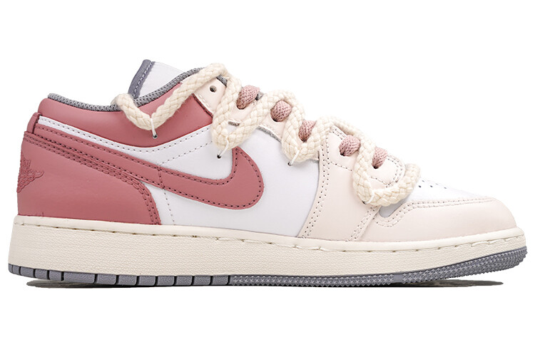 Кроссовки Air Jordan 1 Vintage Basketball Shoes Women's Low-Top White — фото 3