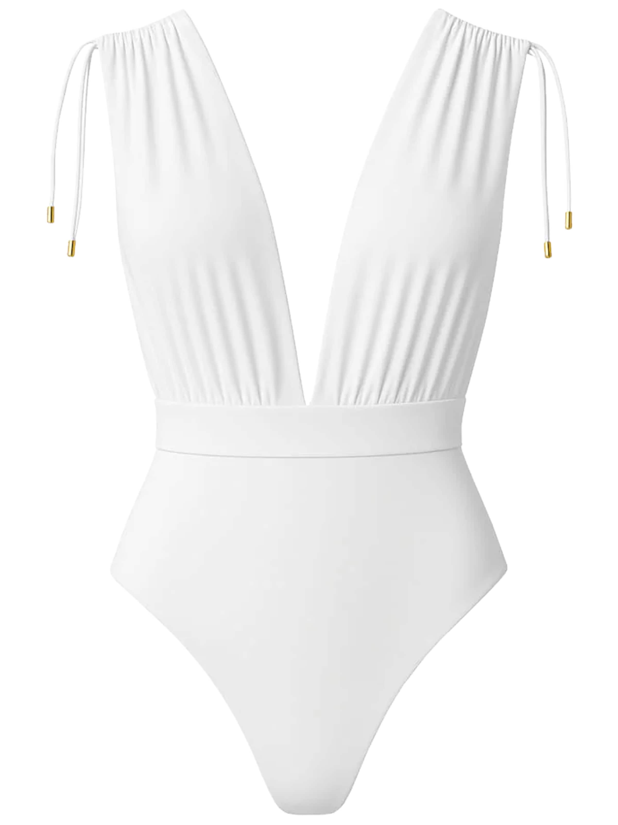

SEA ME SWIM Купальник с высоким горлом 'CAYMAN' в белом цвете