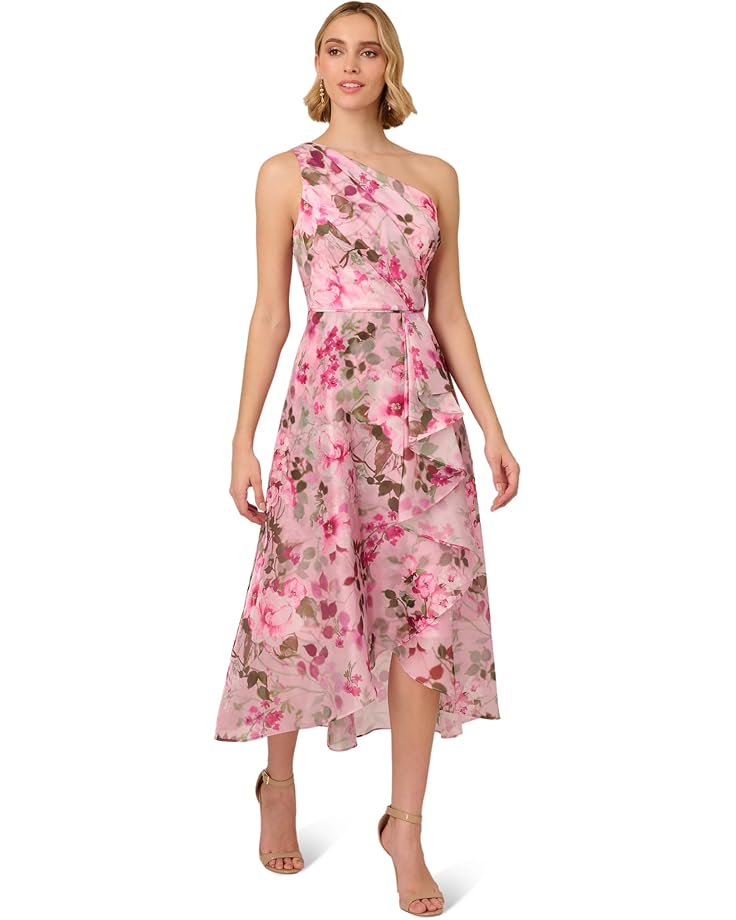 

Платье Adrianna Papell Printed High-Low Dress, цвет Pink Multi