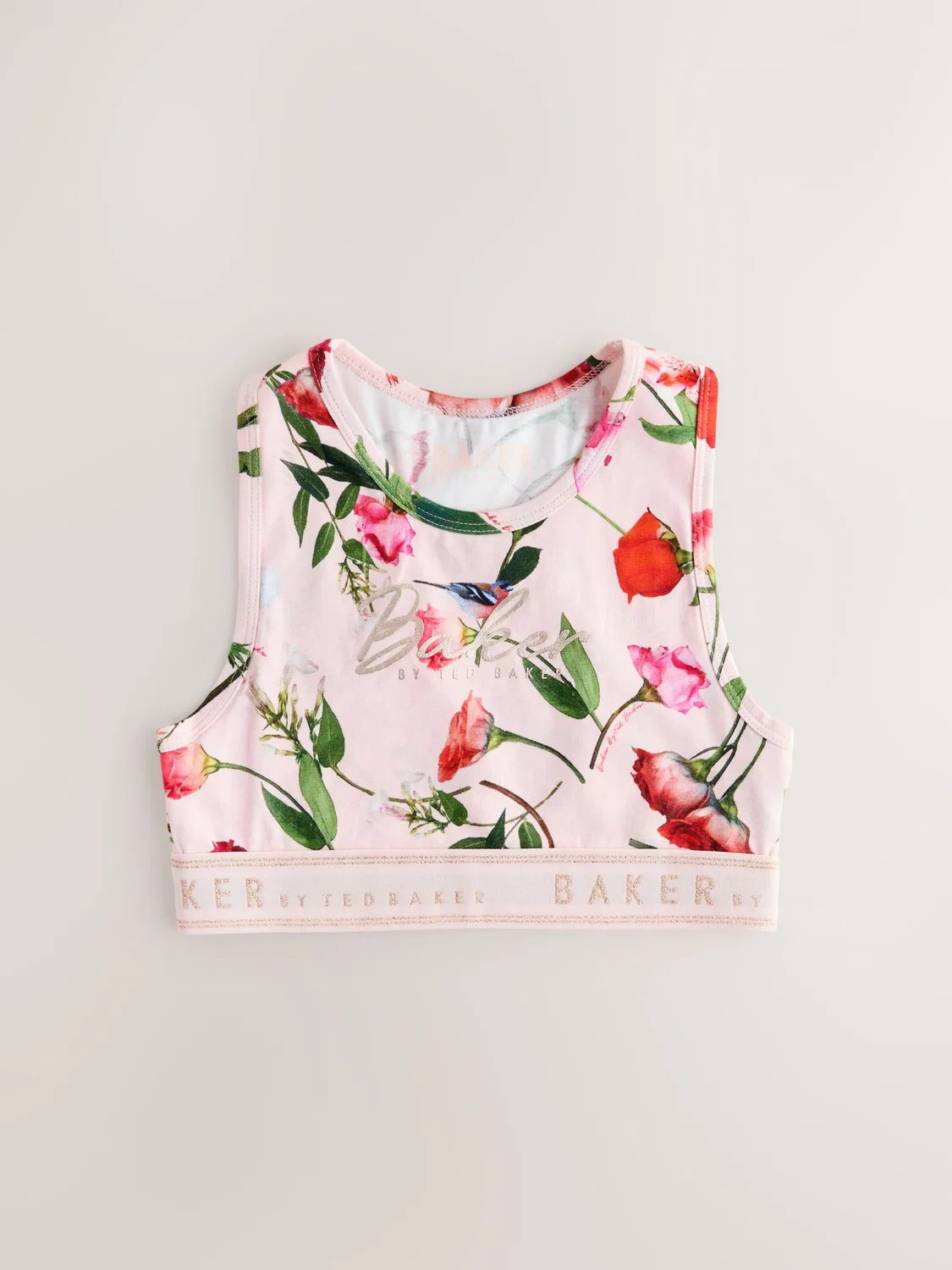 Топ Baker by Ted Baker в нежно-розовом, пастельно-розовом и белом цветах — фото 4