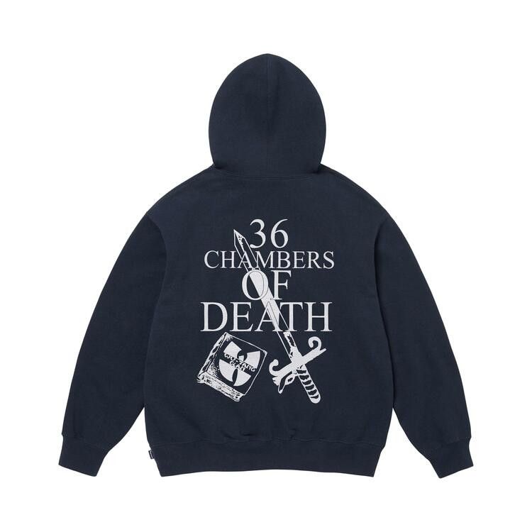 Толстовка Supreme x Wu-Tang Clan Hooded Sweatshirt 'Navy' — фото 2