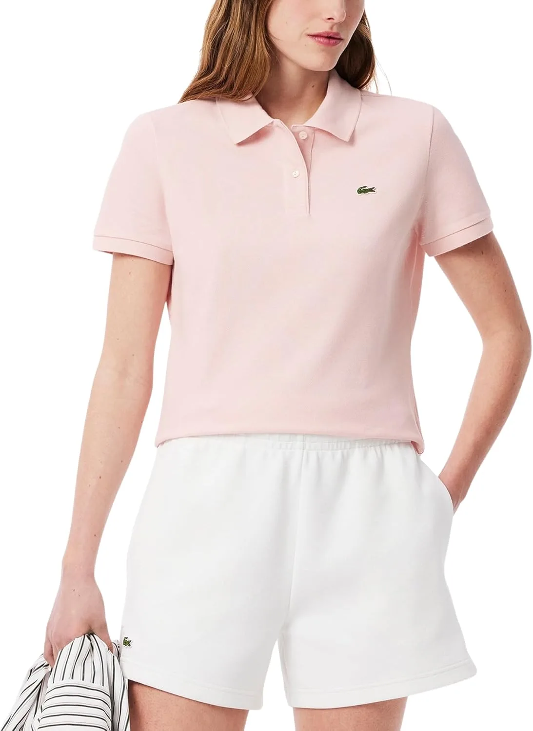 

Lacoste женская классическая короткая рукав Petit Piqué Polo