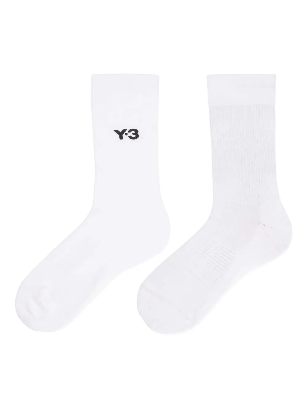 

Ребристые носки с вышитым логотипом Y-3 ADIDAS, белый
