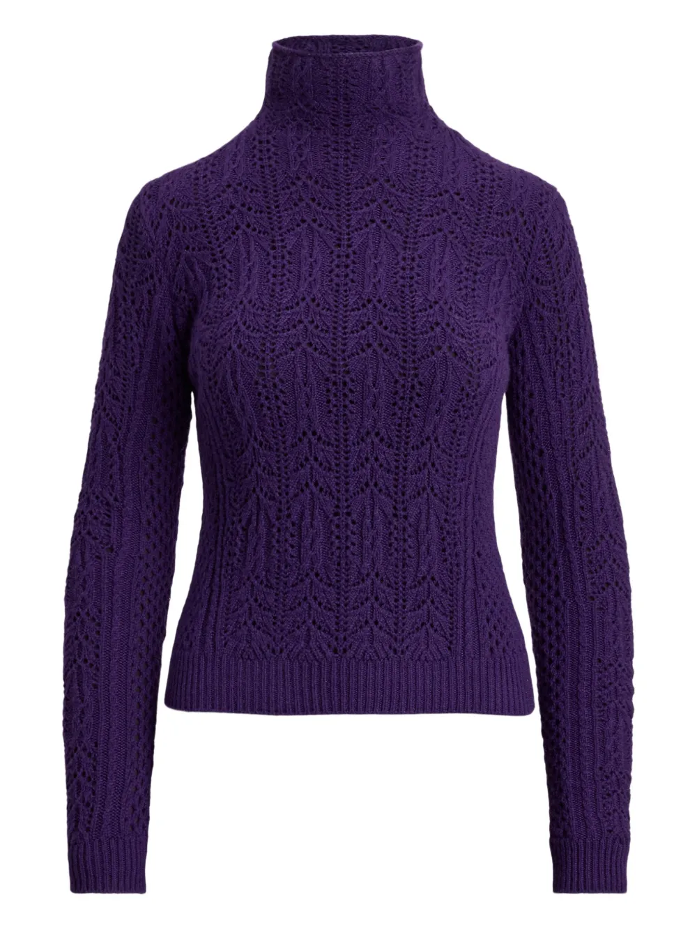 

Свитер с воротником-воронкой Ralph Lauren Collection, фиолетовый
