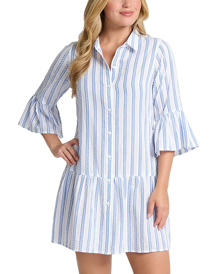 

Платье-накидка для плавания Bonita Stripe Tommy Bahama, синий