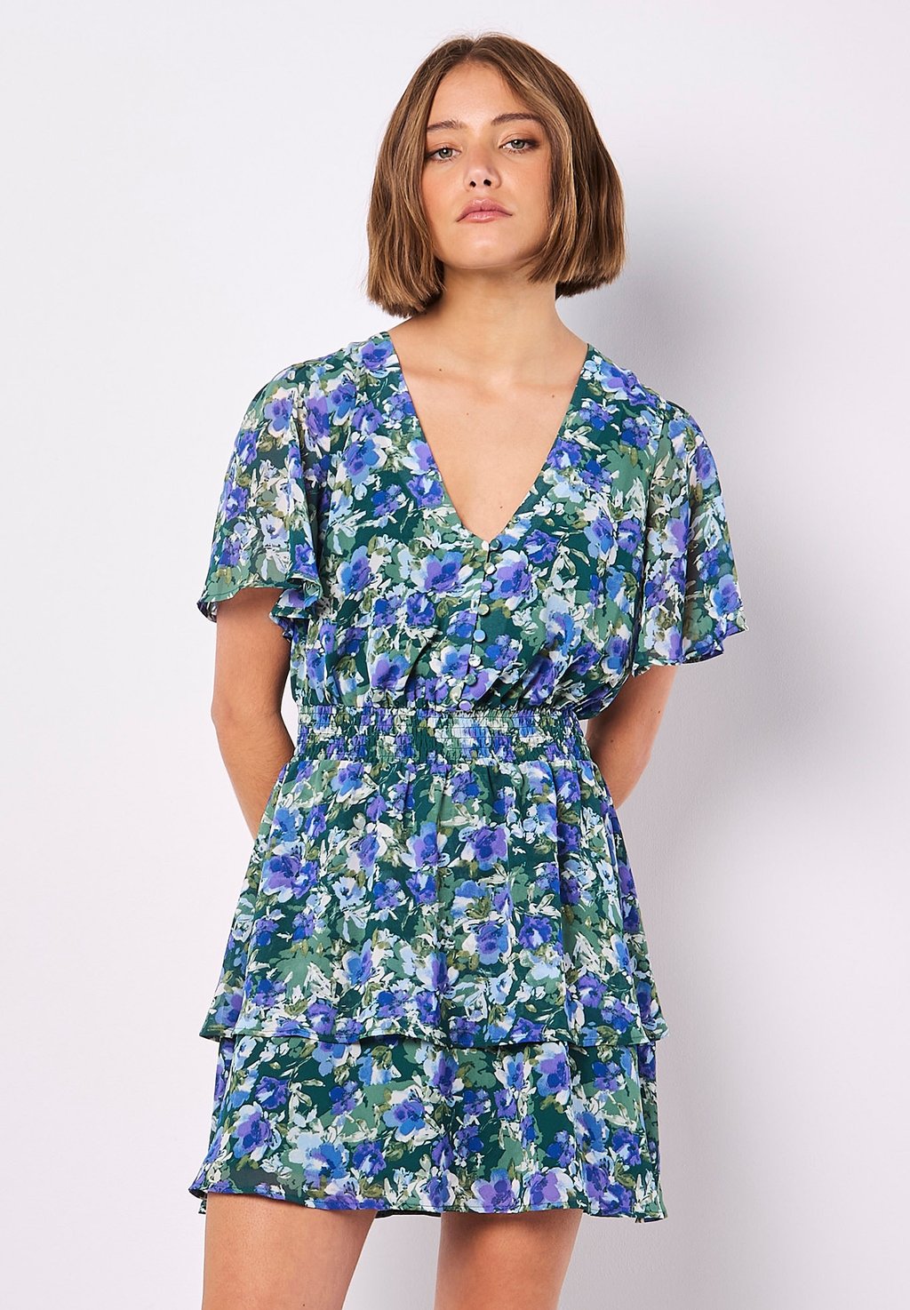 

Повседневное платье FLORAL LAYERED Apricot, мультиколор