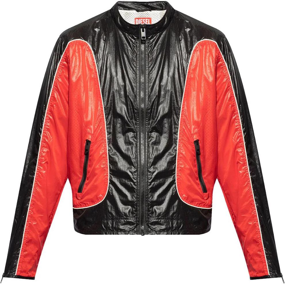 

DIESEL Двухцветная бомбер куртка, Red Black