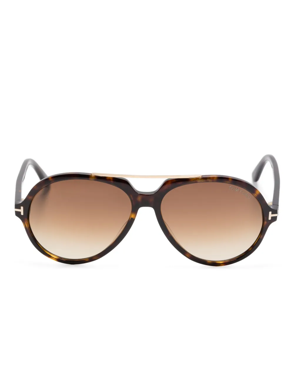 

Солнцезащитные очки в массивной оправе TOM FORD Eyewear, коричневый