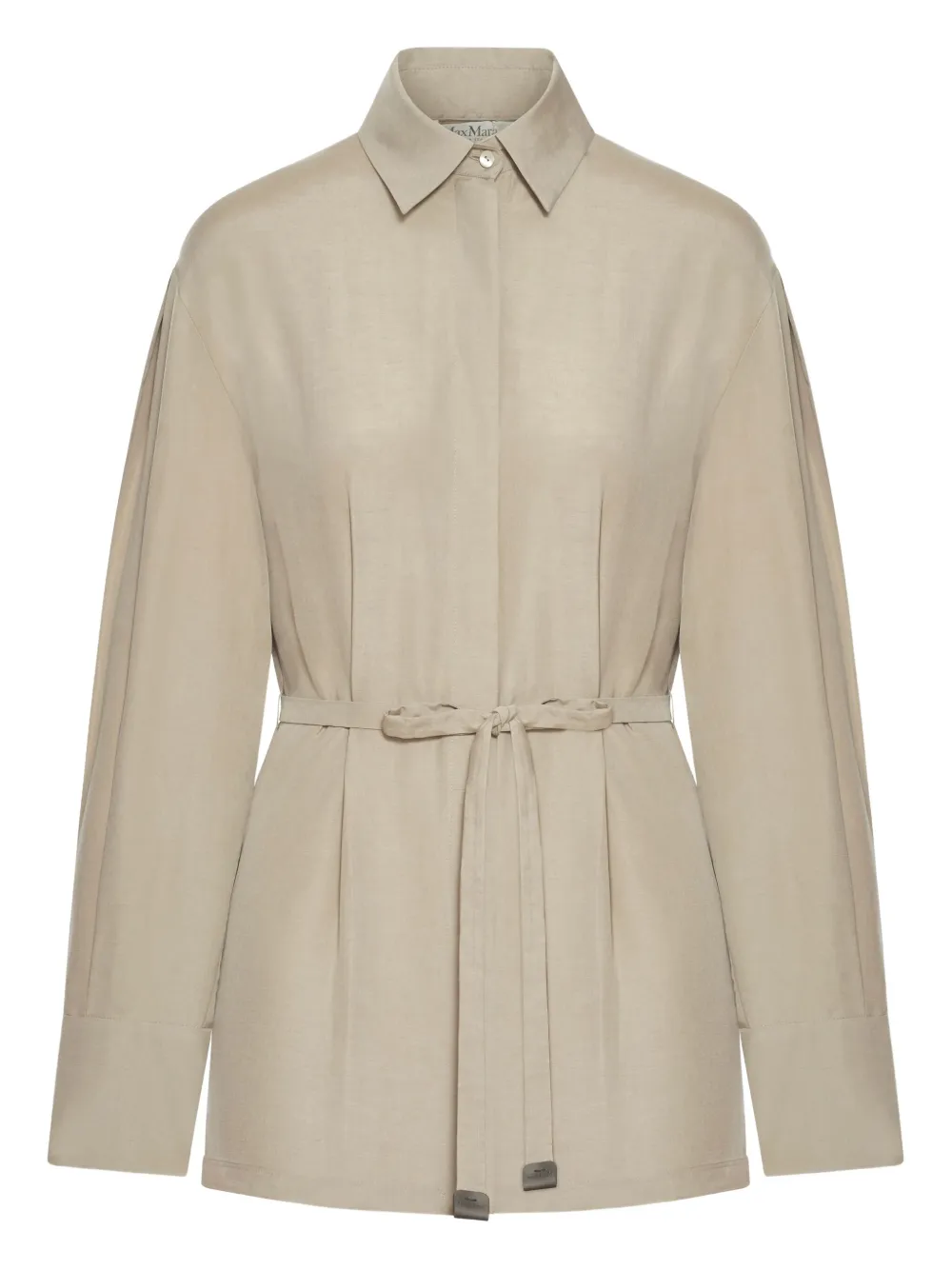 

Рубашка с поясом MAX MARA, нейтральный