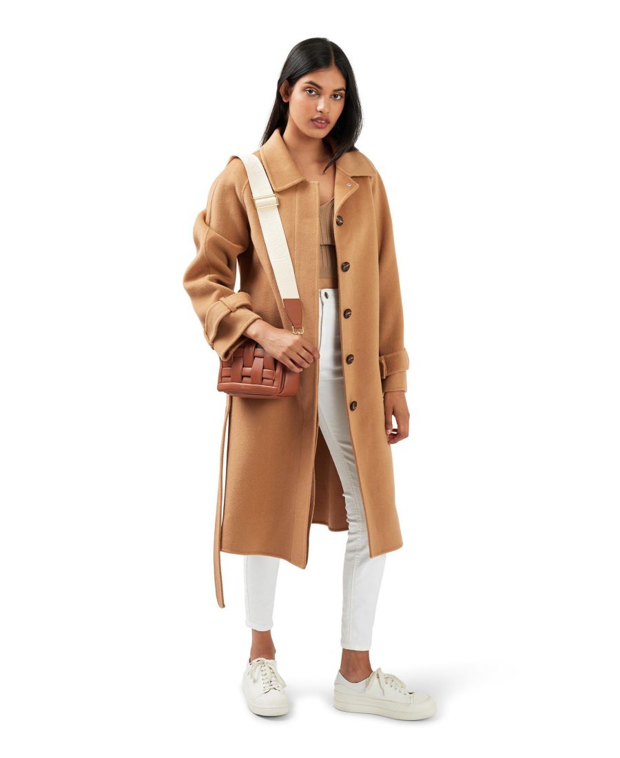 

Женское шерстяное пальто Shore To Shore с поясом Belle & Bloom, Brown