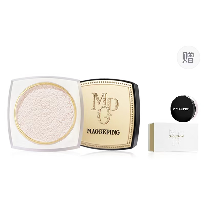 

MAOGEPING Пудра рассыпчатая Light Sensing Dazzling Bright Pink для контроля жира, стойкая, без переноса, 4г/6.5г
