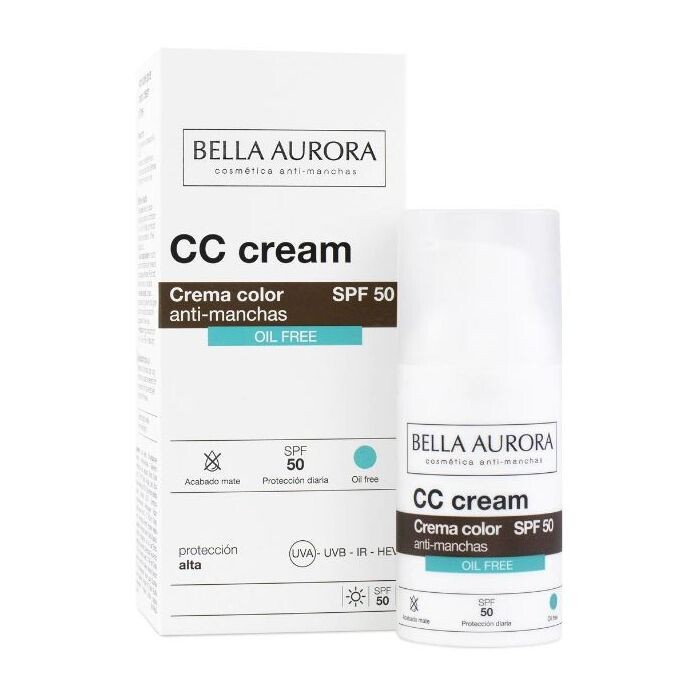 

Набор косметики Crema con Color Antimanchas sin Aceite SPF 50+ Bella Aurora, 30 ml