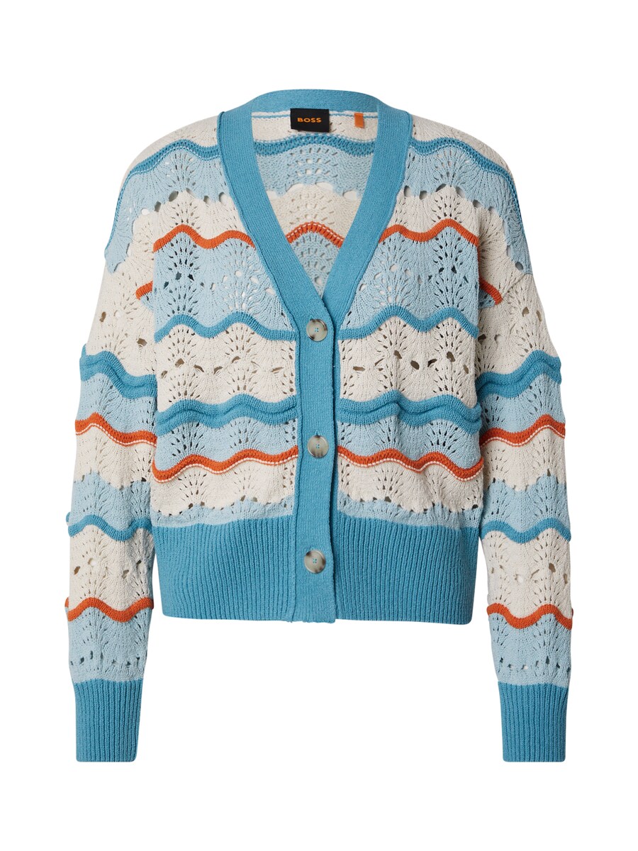 

Вязаный кардиган BOSS Famon, цвет Royal blue/Light blue