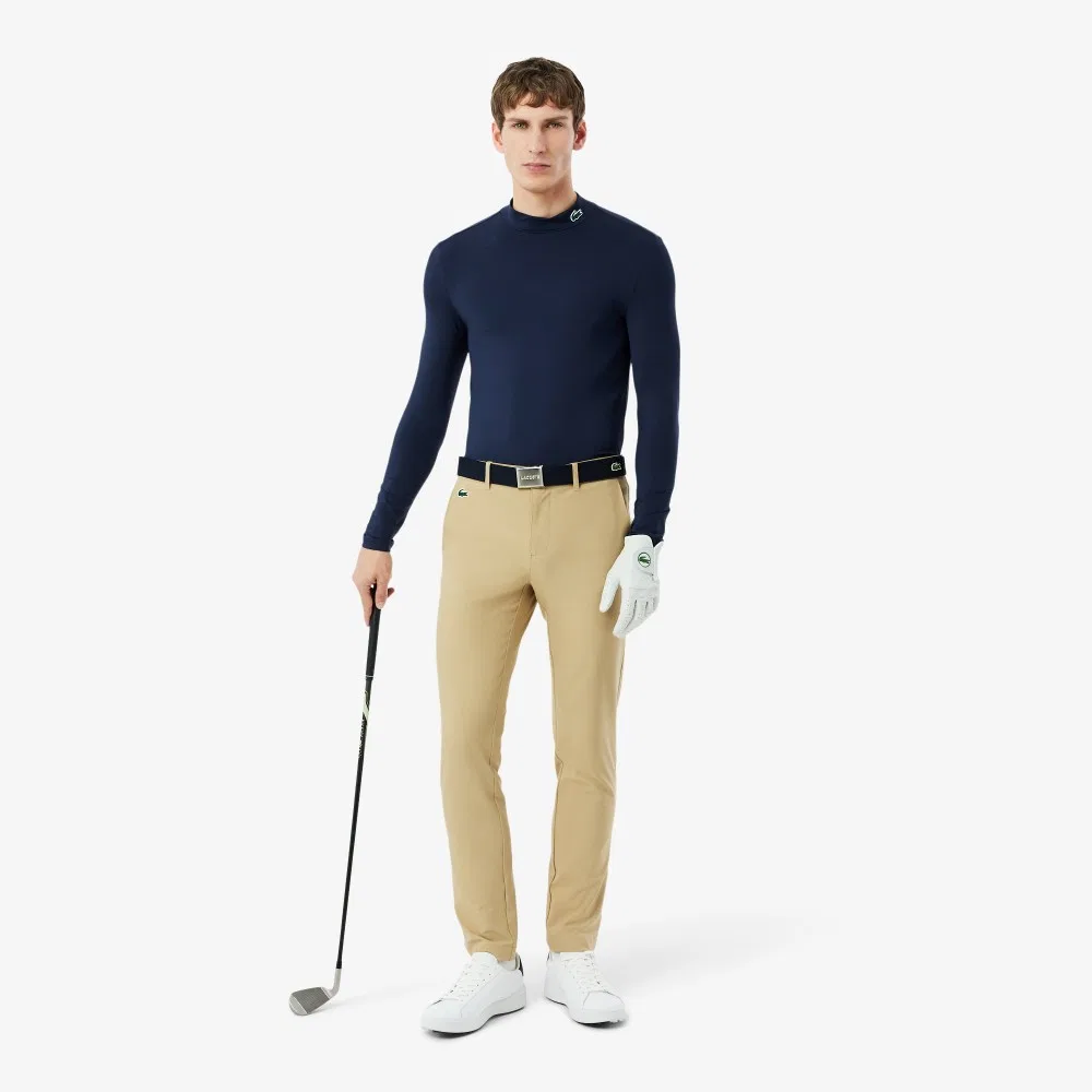 Мужской базовый гольф для гольфа тёмно-синего цвета от Lacoste — фото 4