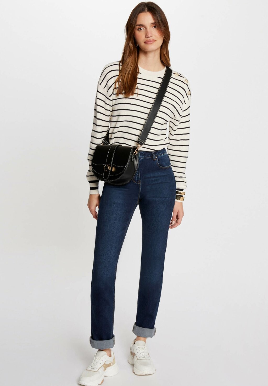 

Джемпер LONG-SLEEVED STRIPED Morgan, кремовый