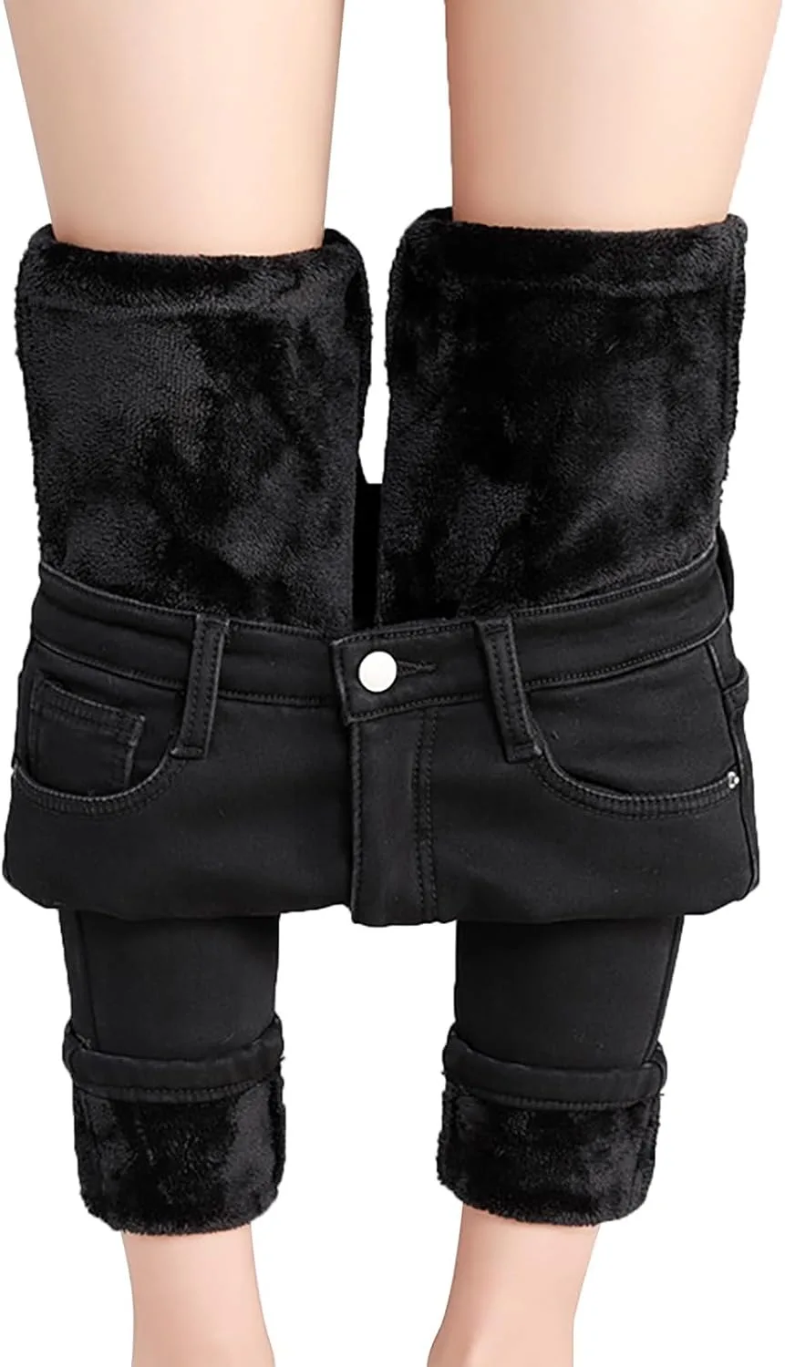 

Женские джинсы с флисовой подкладкой high rise, утепленные, stretch, skinny