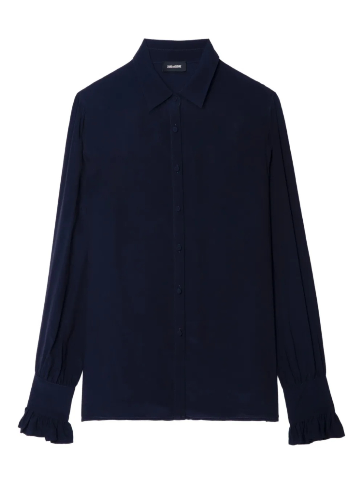 

Рубашка Zadig&Voltaire с оборками на манжетах, синий