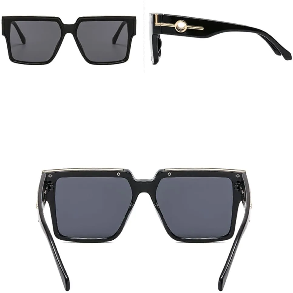 

Женские солнцезащитные очки в винтажном стиле с крупной оправой, мужские модные солнцезащитные очки класса люкс с защитой от УФ-излучения UV400 LVTFCO, Green