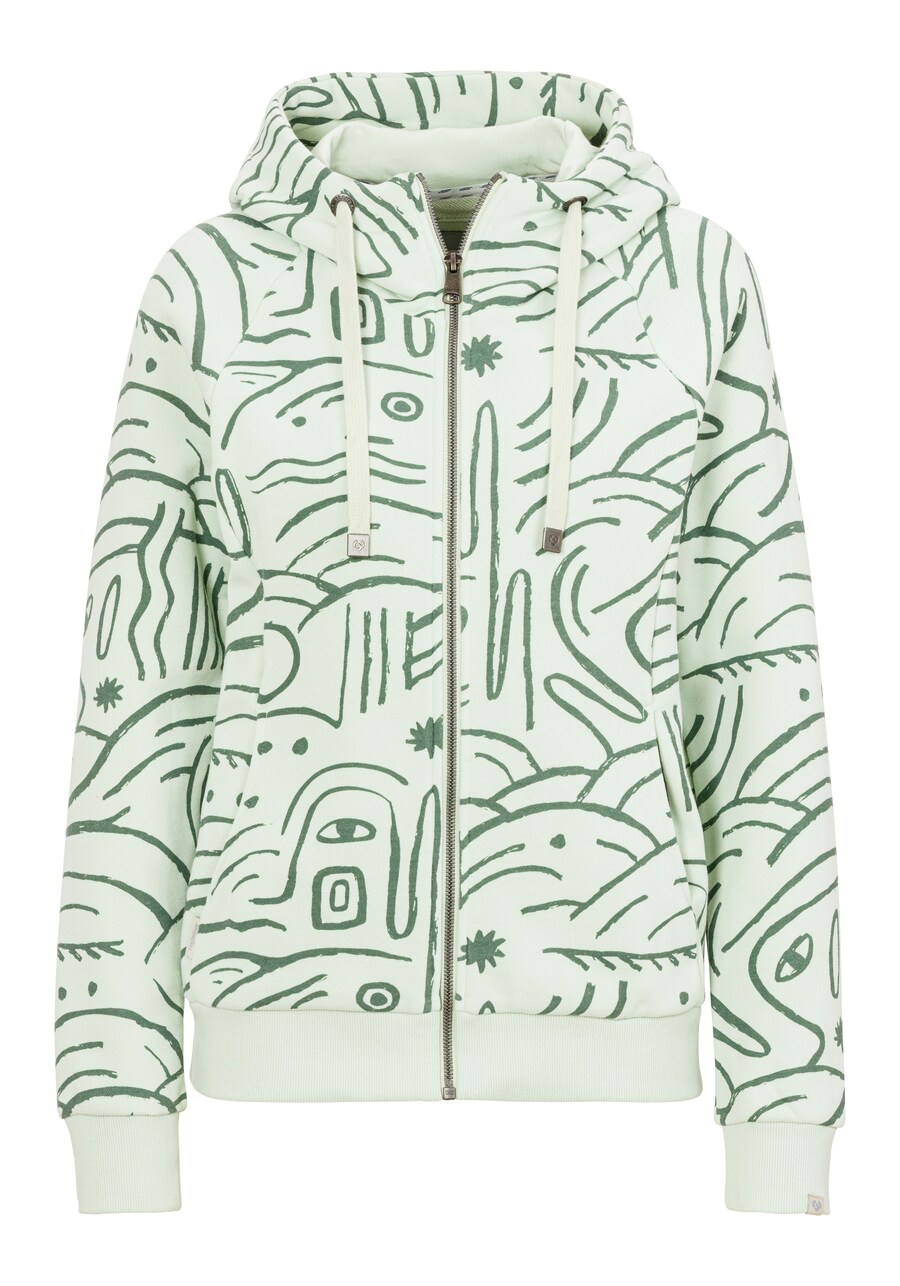 

Толстовка с капюшоном на молнии Ragwear, цвет Green/Pastel green