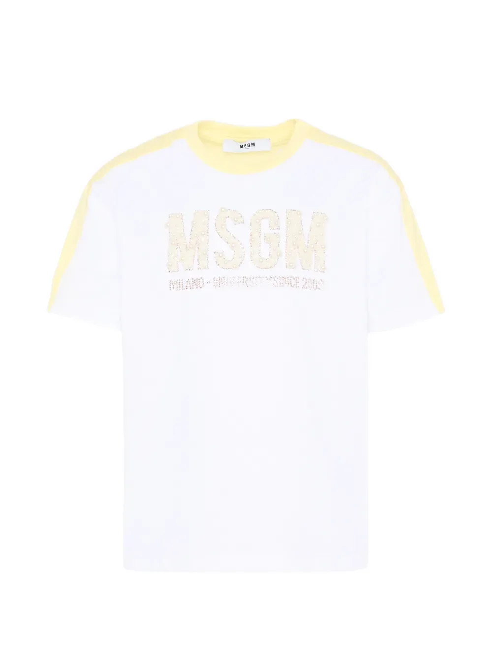 Футболка с нашивкой-логотипом MSGM Kids, белый
