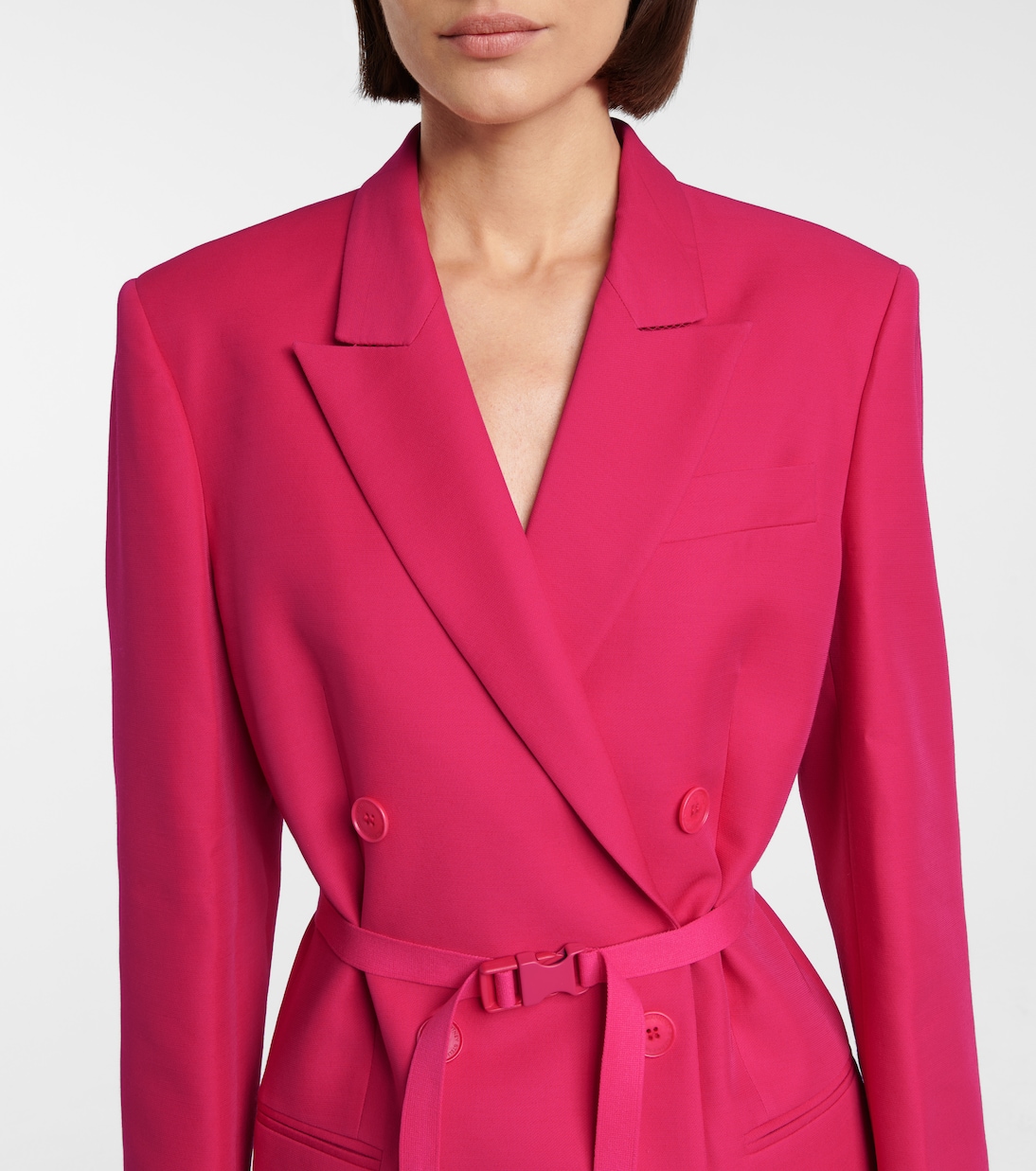 Куртка Belter из смесовой шерсти Stella McCartney, Hot Pink — фото 4