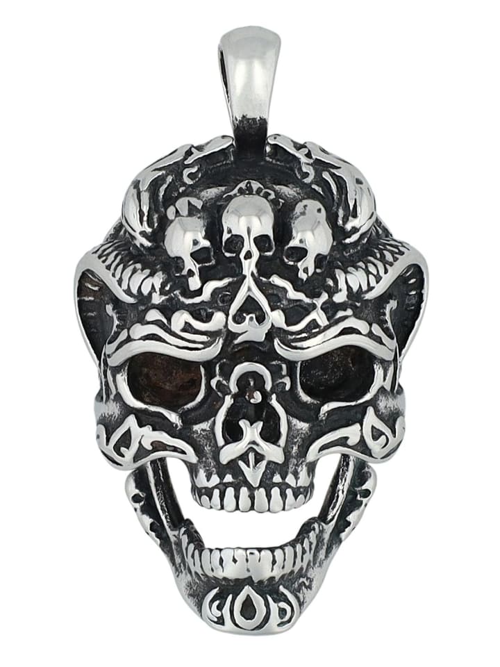 

Adeliás Мужской кулон - кулон в виде черепа из нержавеющей стали, серебристый