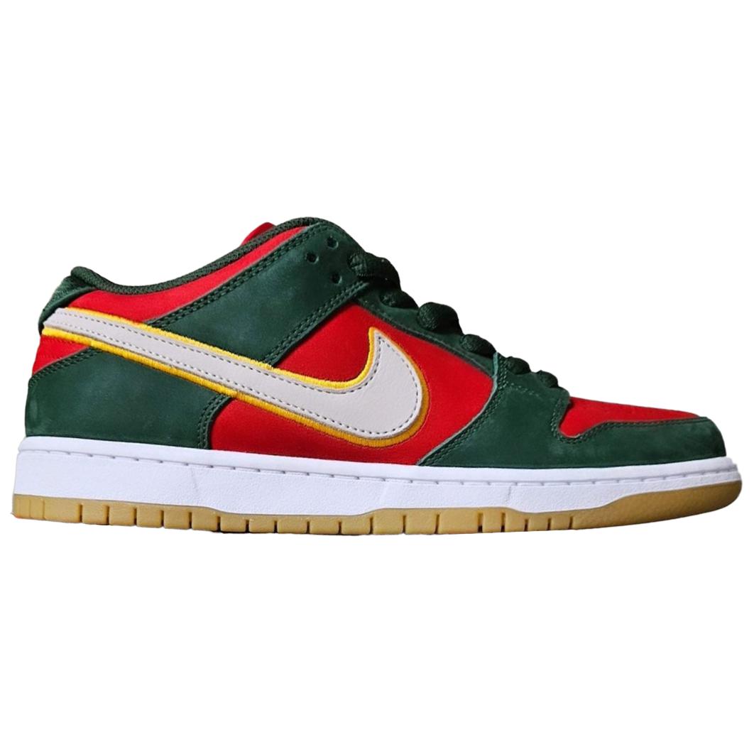 Nike SB Dunk Low PRM "Seattle Supersonics" Красный Зеленый — фото 3