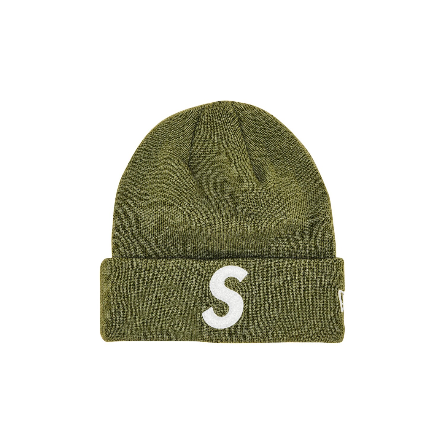 

Шапка-бини с логотипом Supreme x New Era S, цвет Оливковый