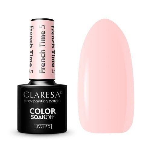 

Лак гибридный цветной Claresa French Time 5 5г