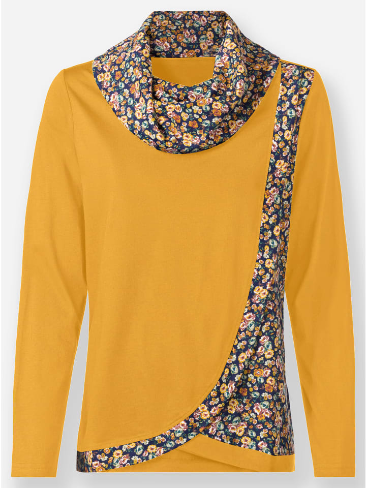 

WITT WEIDEN Водолазка с узором охристо-синего цвета