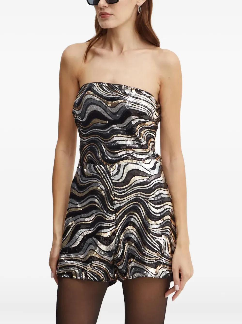 

Ромпер без бретелей Guess Usa, черный