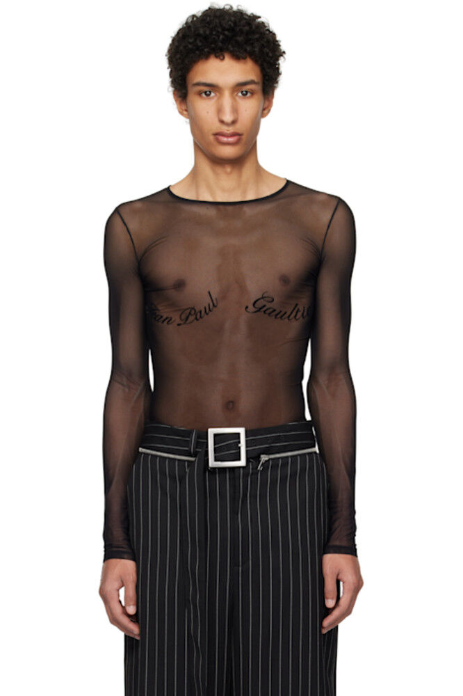 

Черная футболка с длинным рукавом «The Jean Paul Gaultier»