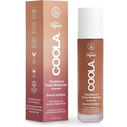 

COOLA Rosilliance Mineral BB+ Cream Тонирующий органический солнцезащитный крем широкого спектра действия SPF 30 Medium Deep