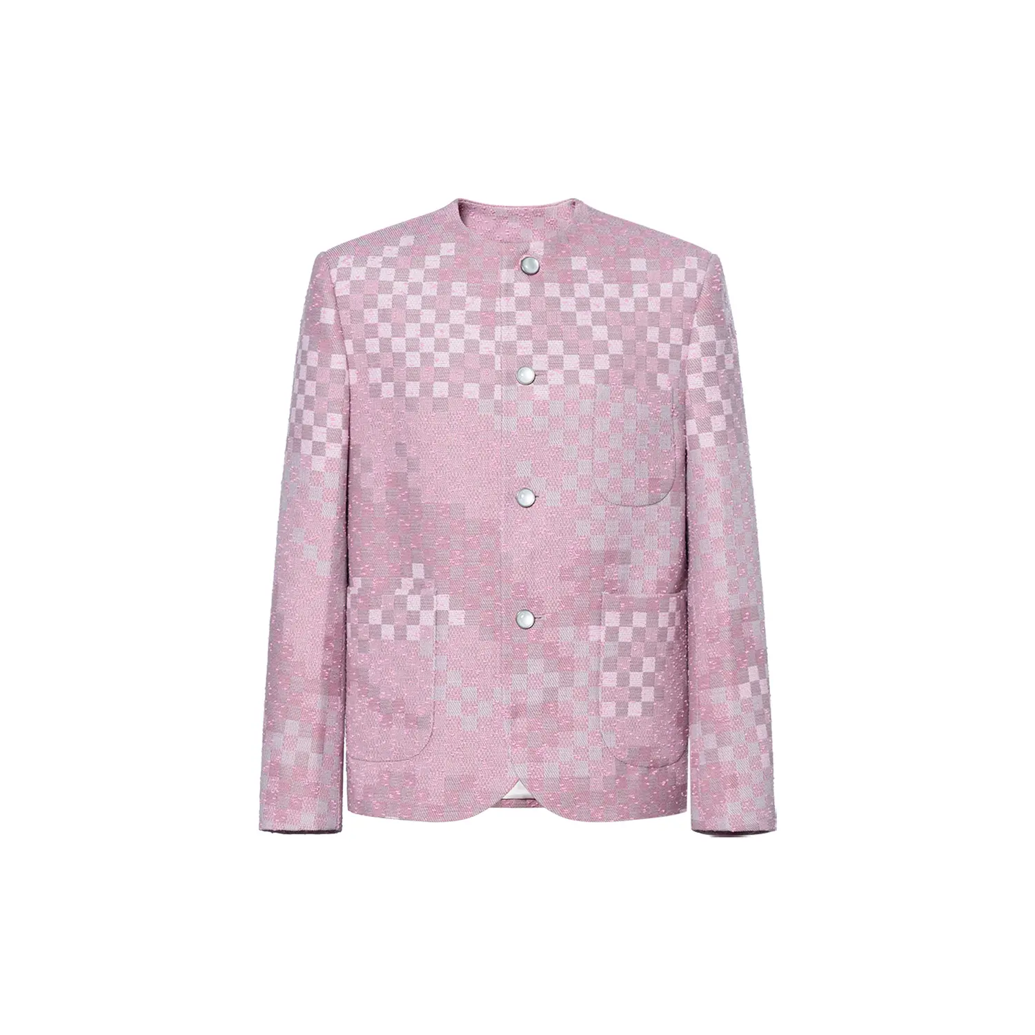 

LOUIS VUITTON Куртка твидовая без воротника, Pink