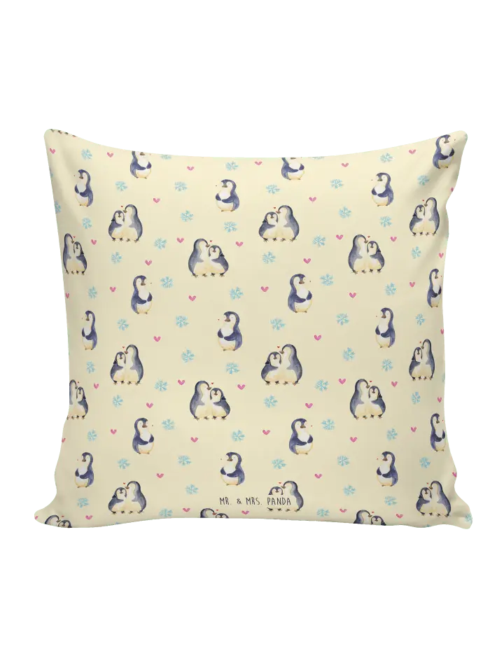 

Подушка Mr & Mrs Panda 40x40 Pinguin umarmen, желтый