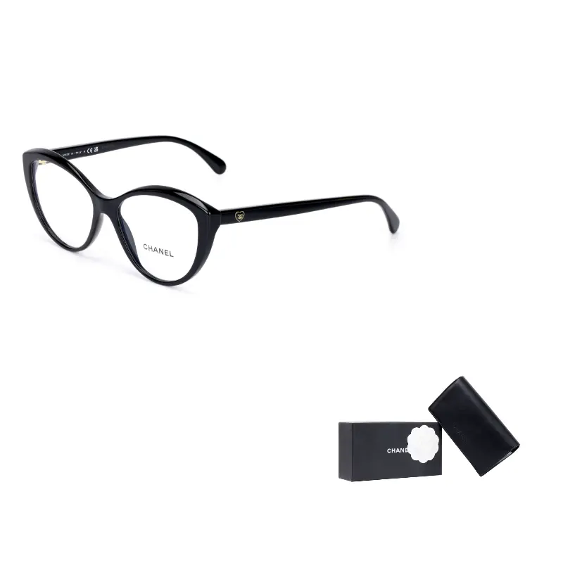 

CHANEL Ацетатные очки-кошачий глаз для женщин черные, Black