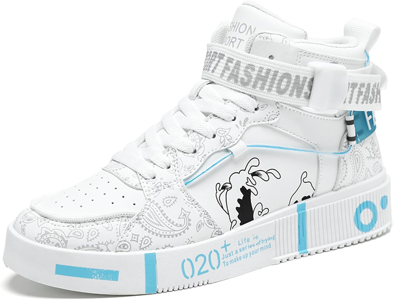 

Мужские модные кроссовки SPWAGYM, высокие скейт-обувь, стильные кроссовки, повседневные спортивные кроссовки для ходьбы, белый/серый