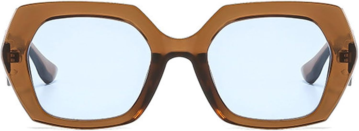 

Модные квадратные солнцезащитные очки Helena для женщин и мужчин в стиле ретро, ​​винтаж, шестиугольная форма, квадратные, увеличенного размера, с заклепками, в стиле панк, защита от ультрафиолета UV400, C5