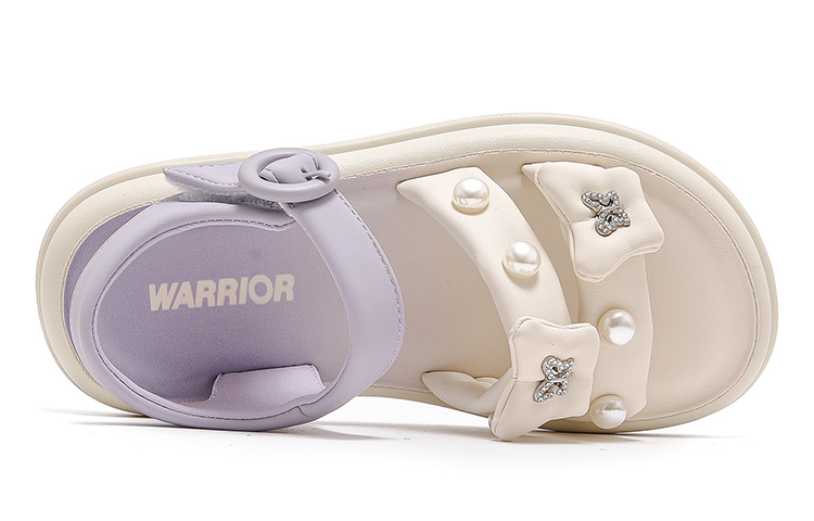 Дышащие легкие детские сандалии для детей WARRIOR, бежевый/фиолетовый — фото 3